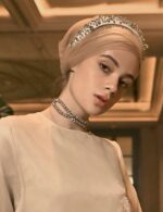 HB10044 - Diamond Headband - White - Image 2