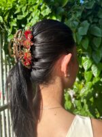 HC100121 – Flowers Hairclip – Gold - Image 3