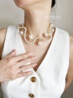 NC 010426004- Pearl Choker/Necklace White Gold