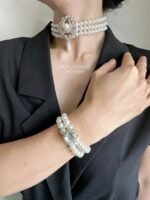 100572 - Pearl Choker With Diamond - Image 2