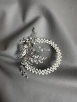 BC100443 - Flowers Pearl Brooch - Silver
