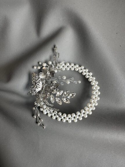 BC100443 - Flowers Pearl Brooch - Silver
