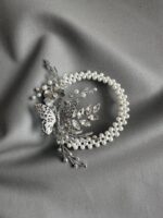 BC100443 - Flowers Pearl Brooch - Silver - Image 2