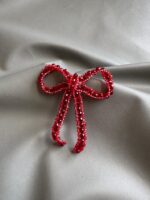 BC1005581 - Bow Crystal Brooch - Red - Image 3