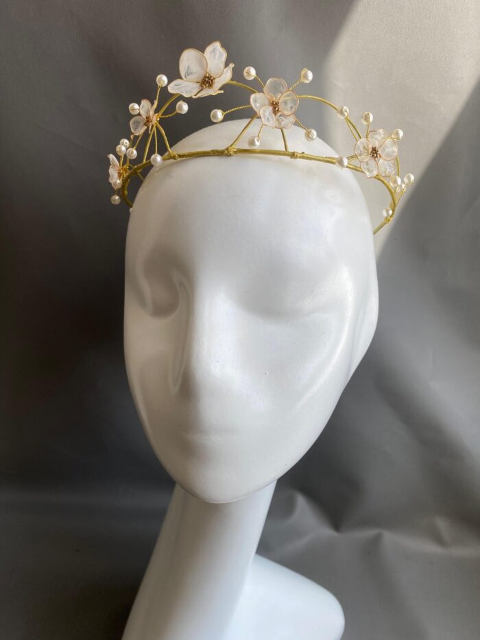 HB10086618 - Flowers Headband Headpiece - Gold - Image 2