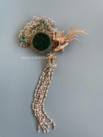 BC100391 - Jade Brooch Sangjit Gold