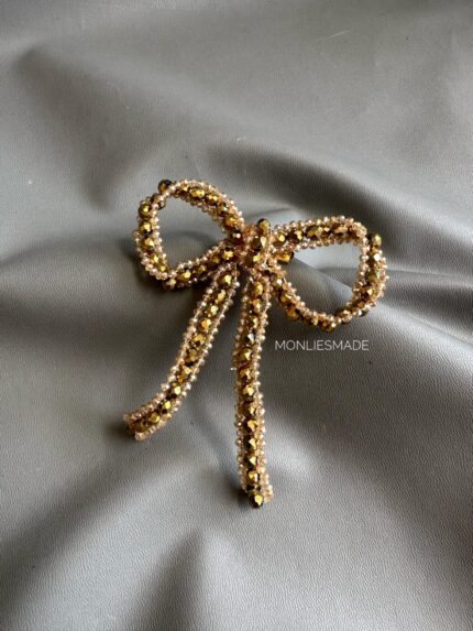 BC105591 – Bow Crystal Brooch – Bronze