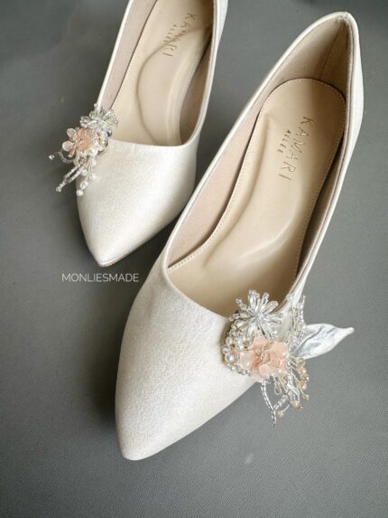1005771 - One Pair Flowers Peach Shoes Clip