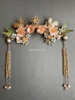 HC1051221 - Flowers Sangjit Haircomb With Pagoda - Gold