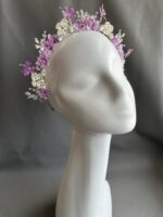 HD1005773 - Butterfly Headpiece With Flowers - Silver - Image 2