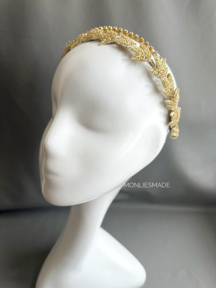 HB10086612 - Gold Headbad Beadding - Gold - Image 1