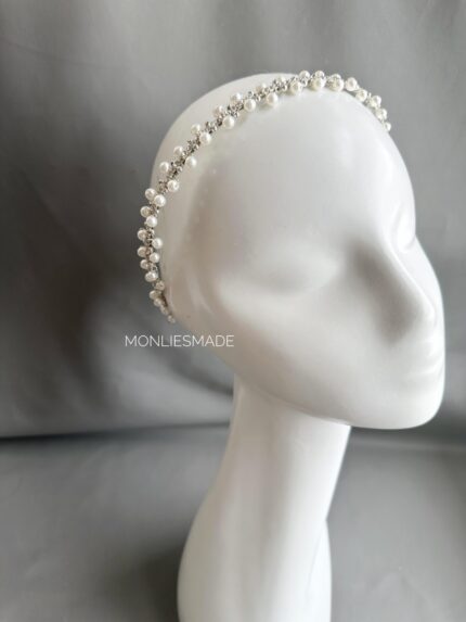 HB10086614 - Pearl Headband 1 Layers Whith Diamond