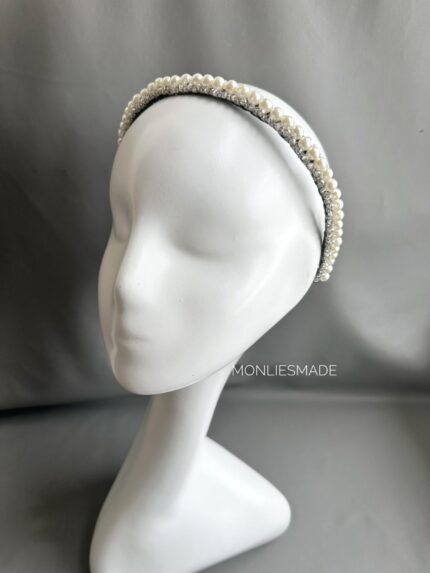 HP10086613 - Pearl Headband - White