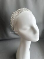 HB1008668 - Silver Headband With Pearl - Image 2
