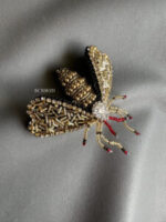 BC108351 - Dragonfly Beaded Brooch - Gold - Image 2