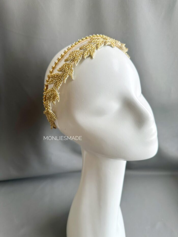 HB10086612 - Gold Headbad Beadding - Gold - Image 2