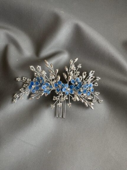 HC100751 - Flowers Blue Haircomb