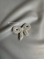 BC1006722 - Diamond Bow Brooch - Grey