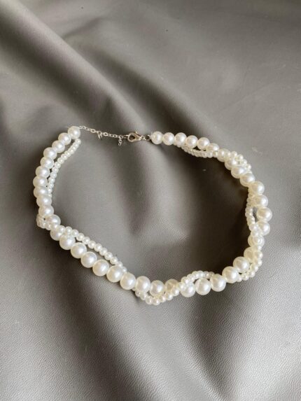 1001665 - Pearl Choker Necklace - White