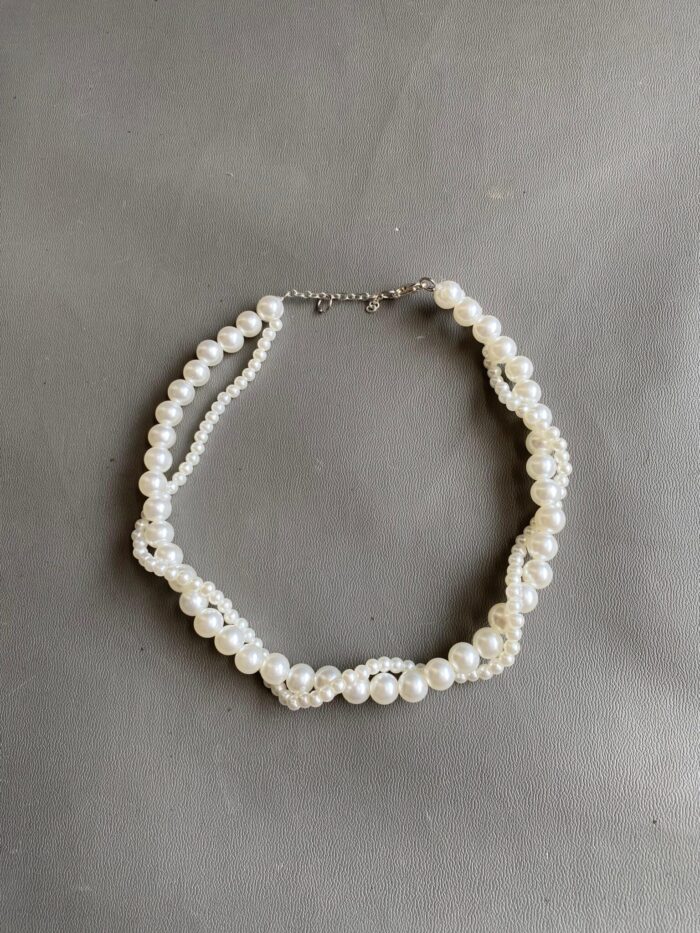 1001665 - Pearl Choker Necklace - White - Image 2