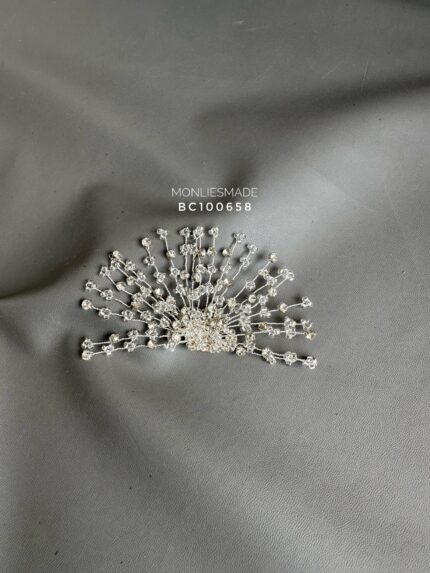 BC100658 - Diamond Cloth Brooch -Silver