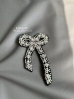 BC1006721 - Bow Diamond Brooch Black