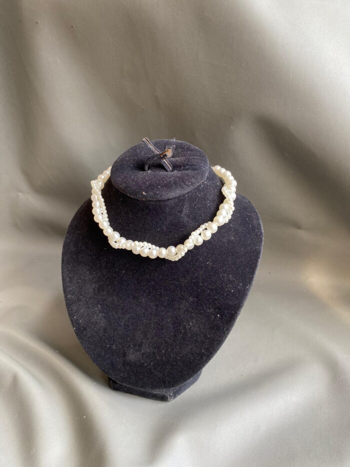 1001665 - Pearl Choker Necklace - White - Image 3