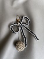 10066521 - 2 in 1 Bag Charm Keychain Brooch Bow