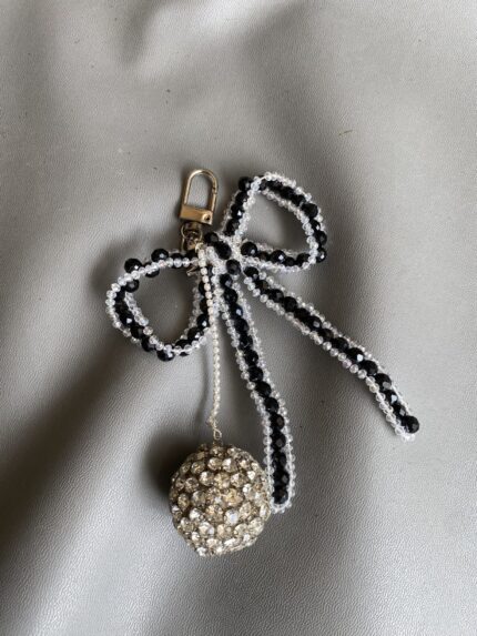 10066521 - 2 in 1 Bag Charm Keychain Brooch Bow