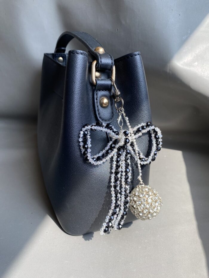 10066521 - 2 in 1 Bag Charm Keychain Brooch Bow - Image 2