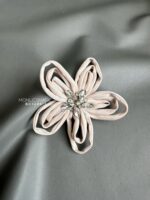 BC100617 - Flowers Fabric Brooch - Nude