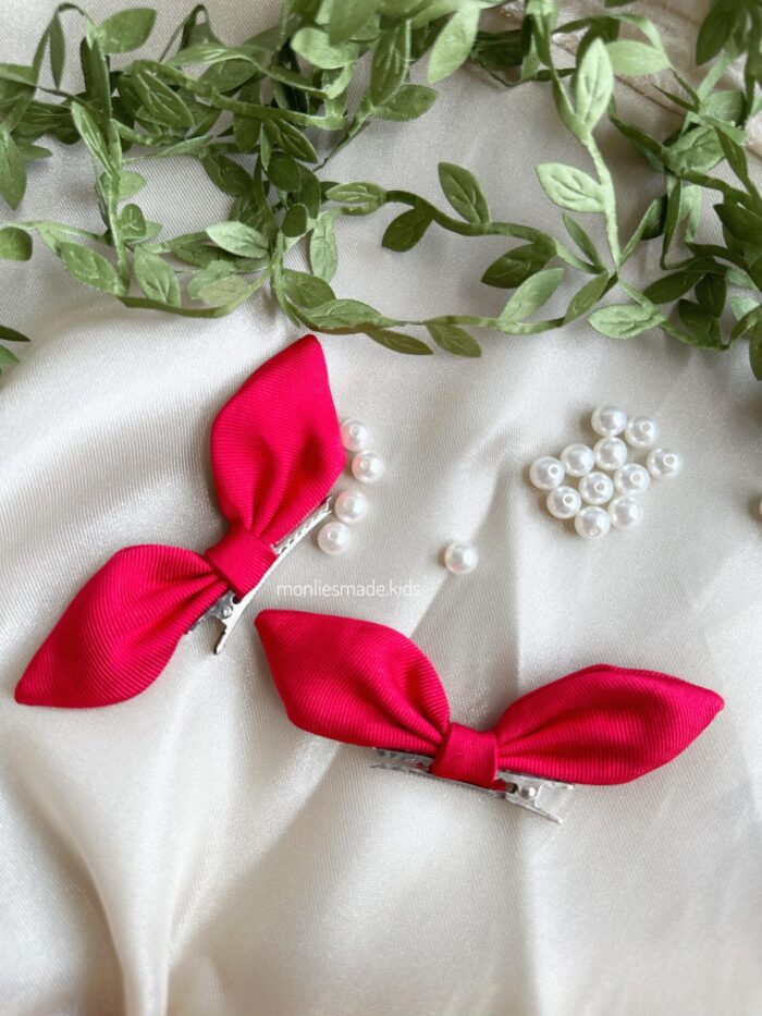 One Pair Melisa Hairclip - Red - Image 1