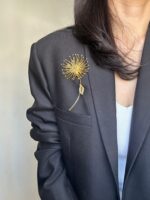 BC1005528 - Dandelion Flowers Brooch -Gold - Image 3