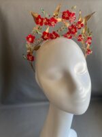 HB1006351 -Flowers Headband - Gold - Image 2