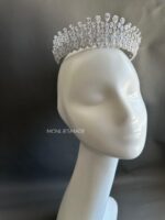 HD1006451 - Diamond Crown Wedding Bride - Silver - Image 2