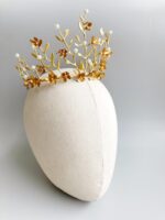HD1005112 - Headpiece / Crown With Pearl- Gold - Image 2