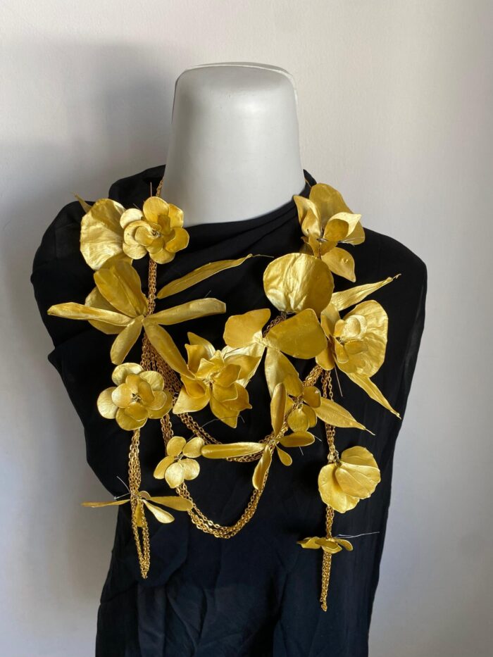 1007263 - Flowers Handmade Necklace Gold - Image 2