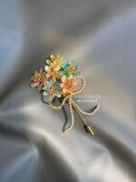 BC100887 - Flowers Tuspin Brooch - Gold
