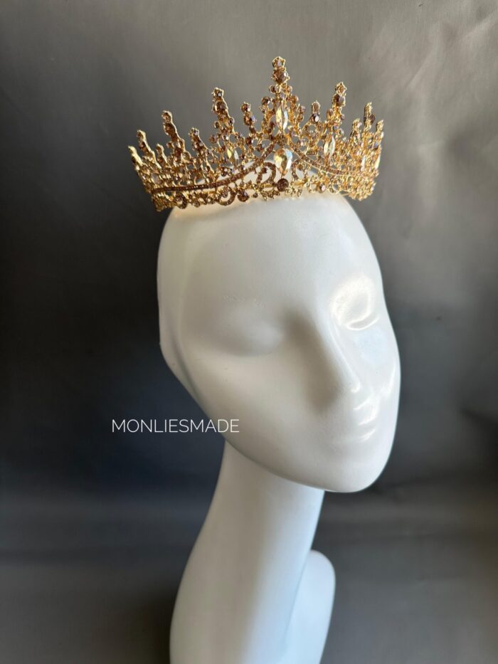 HD102811 - Gold Crown Wedding Bride - Image 2