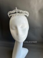 HD108227 - Diamond Crown Wedding Bride - Silver - Image 3