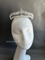 HD108227 - Diamond Crown Wedding Bride - Silver - Image 2