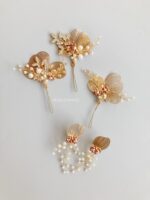 HC100811 - One Set Haircomb Earrings - Gold