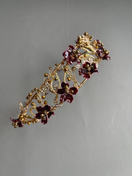 HB100612 - Flowers Headband - Gold