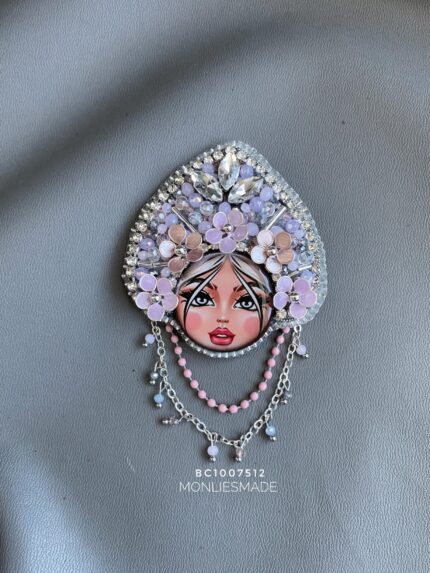 BC1007512 - Flowers Brooch With Diamond