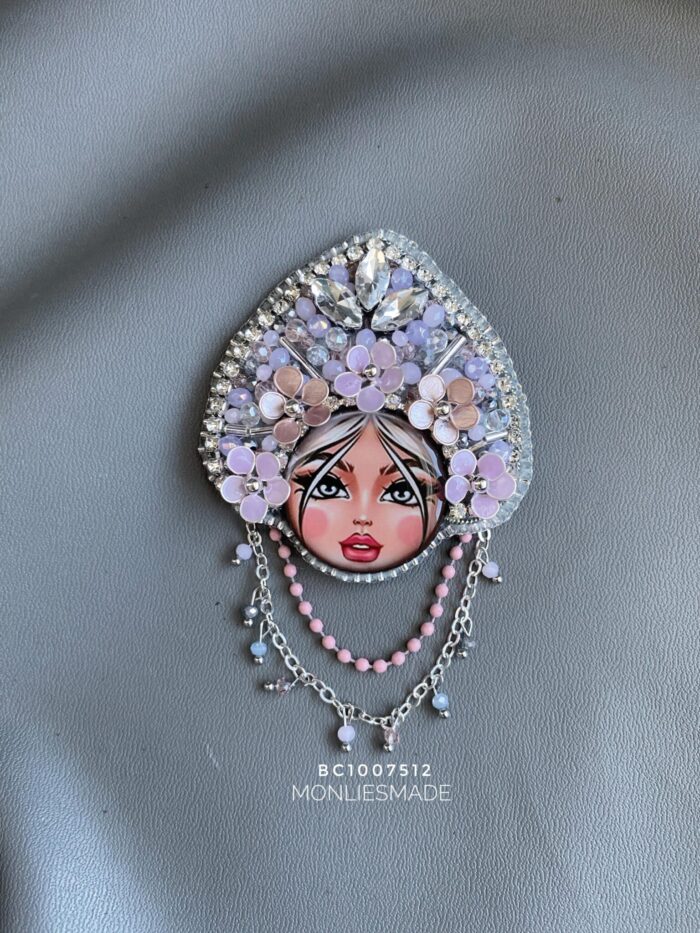 BC1007512 - Flowers Brooch With Diamond - Image 1