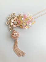 HP1001753 - Flowers Rainbow Hairpins With Tusle