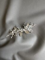 HC100811 - Flowers Silver Haircomb - Image 2