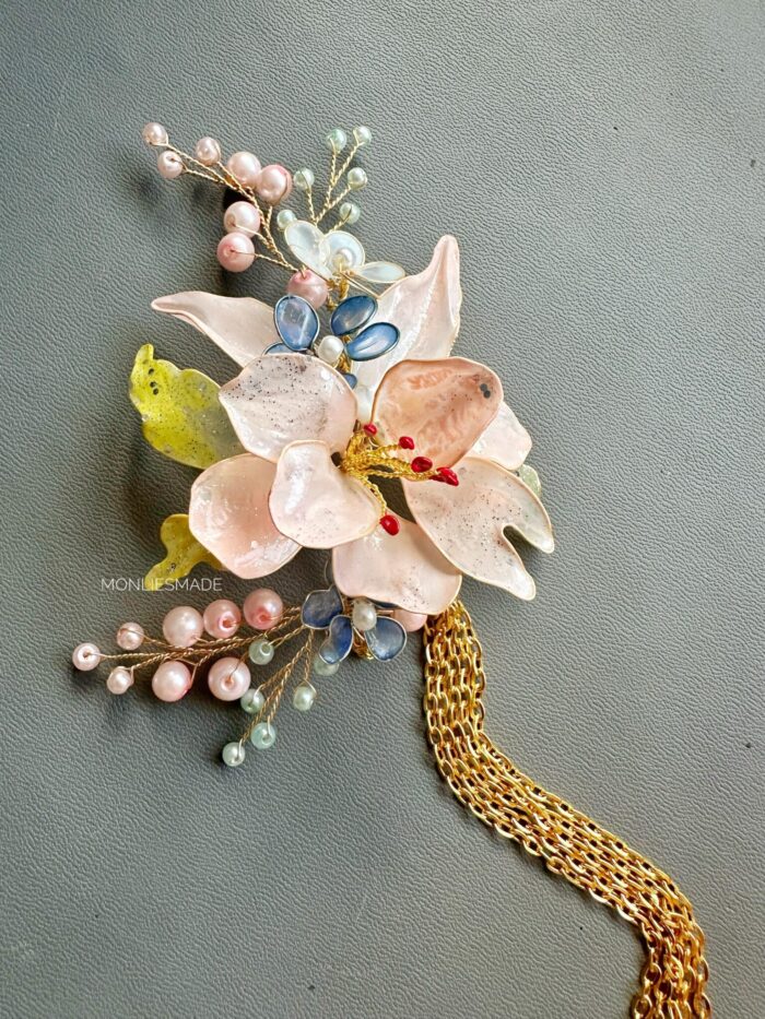 HC1009751 - Flowers Haircomb Hairpins Sangjit - Image 1