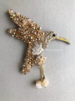 BC1003582 – Beadding Bird Brooch – Gold