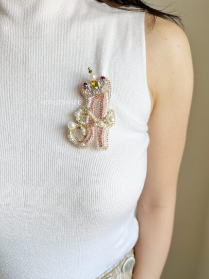 BC1007152 - Handmade Brooch Custom Initial